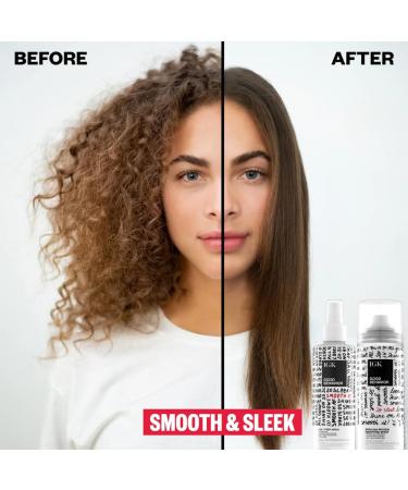 IGK GOOD BEHAVIOR Set | 4-in-1 Prep Spray + Spirulina Protein Smoothing Spray | Frizz Control + Heat Protectant | Vegan + Cruelty Free Good Behaviour 5.6 Fl Oz + 7 Fl Oz (Pack of 2) - Buy Online on GoSupps.com