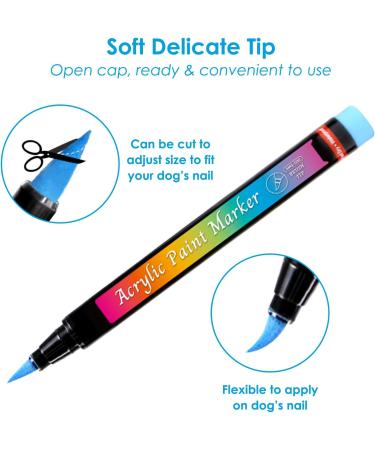 ZephyrPaws Pet Paint Pen Set - 12 Colors Safe, Non-Toxic Nail Polish for Dogs - DIY Beautiful Pet Nail Ideas - Fast Drying & Odorless - Buy Online on GoSupps.com
