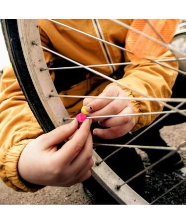 KLOUD City Assorted Colors Bike Bicycle Wheel Spokes Plastic Clip Bead 105pcs Round Bead - Buy Online on GoSupps.com