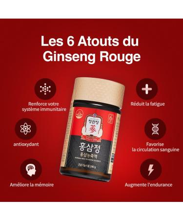 Jung Kwan Jang 100% Korean Red Ginseng Extract Compounds 240g Natural Energy Booster Immune Support & Stress Relief/Sugar & Caffeine Free - Buy Online on GoSupps.com