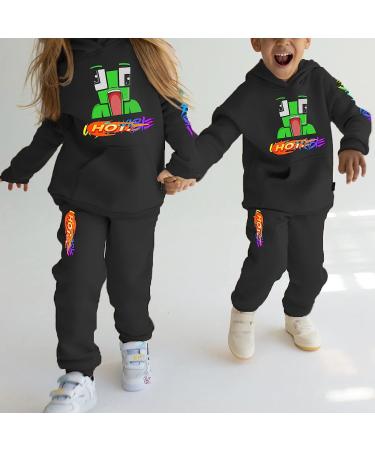Solmlgo Kids Hoodie Tracksuit Set | Boys & Girls Red Game Hoodie Suit | Sweatpants Included | Large Black | Ages 5-12 - Buy Online on GoSupps.com
