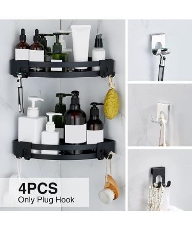 Sunerlory Silver Razor Holder Set - 4 Self-Adhesive Hooks for Bathroom Kitchen & Office | No Drilling Aluminum Shaver Holders - Buy Online on GoSupps.com