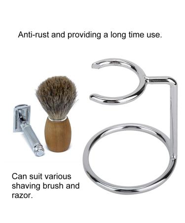 Buy Stainless Steel Shaving Brush Holder - Silver Stand for Beard & Razor | Ideal for Salon Home & Travel - Buy Online on GoSupps.com