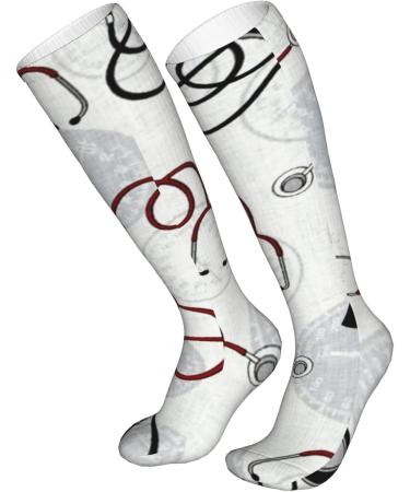 Buy Only Blood Pressure White Compression Socks for Men & Women - 15-20 mmHg Support for Running & Cycling | Enhance Circulation - Buy Online on GoSupps.com