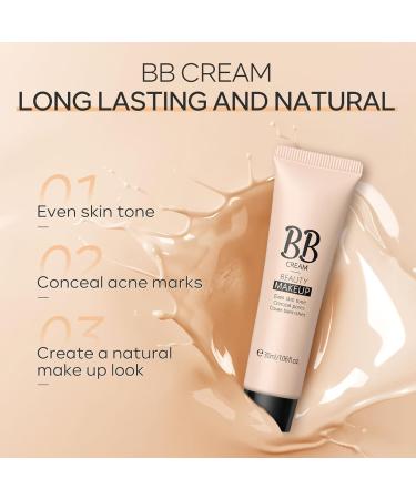 BB Cream Tinted Moisturiser Hydrating BB Cream Foundation Tinted Moisturiser Face Women Lightweight BB Cream Medium for Color Correcting Cover Blemishes (Natural) - Buy Online on GoSupps.com