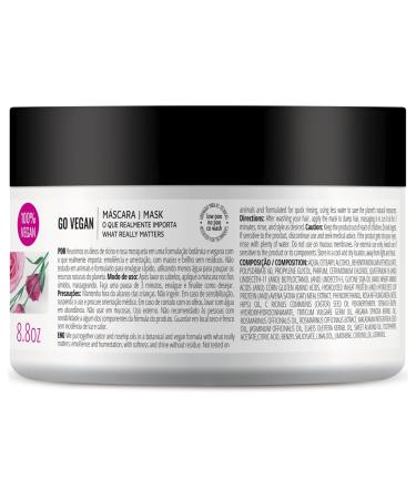 Inoar Go Vegan Wavy & Curls Hair Mask - Repair Dry Hair Define Curls Vegan & Cruelty-Free Silicone & Paraben Free (8.8 oz - Buy Online on GoSupps.com