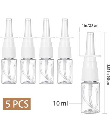 FOMIYES 10ml White Empty Plastic Nasal Spray Bottles Pump Sprayer Mist Nose Spray Refillable Bottle for Saline Water Wash Applications Pack of 20 Pump Bottles - Buy Online on GoSupps.com