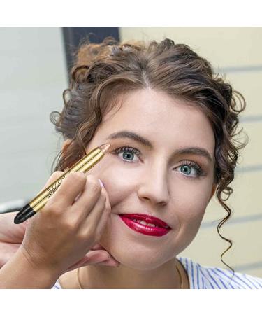Eyeshadow Pencil Waterproof Double Head Eye Brightener Stick Long Lasting Brightener Eyeshadow Pencil Eye Shadow Highlighter Stick Makeup Tool Pochy 3# - Buy Online on GoSupps.com