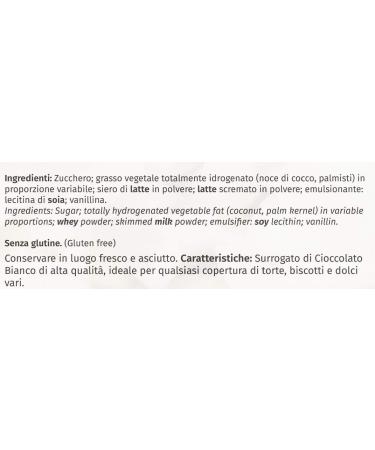 White Chocolate Flavour for Coating Cakes Cookies Chocolate Dips for Ice Cream and Home and Professional Desserts Premium Quality Confectionery 1kg - Buy Online on GoSupps.com