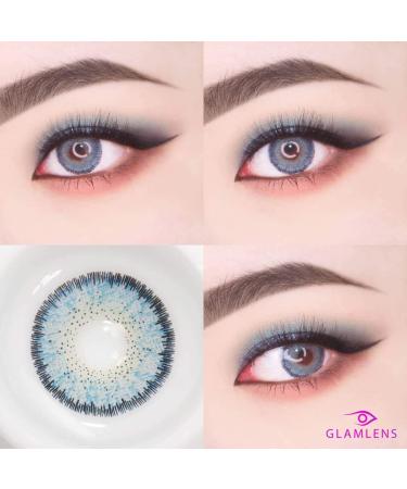Viola Blue Colored Contact Lenses - Strong Silicone Comfort -2.00 Diopters 14.50mm Diameter | GlamLens - Buy Online on GoSupps.com