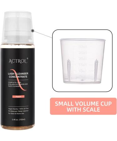 Eyelash Cleanser Concentrate 100ml Peach Professional Lash Shampoo Foaming Cleanser DIY Paraben & Sulfate Free Non-lrritating Wash for Extensions Lashes with Salon Home Care-Makes 10 Bottles Peach 1 count (Pack of 1) - Buy Online on GoSupps.com