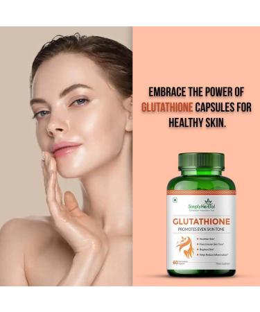 Natural L Glutathione 1000mg Capsules With Vitamin C & E for Immune Support Healthy Radiant Skin Glowing Antioxidant Support Grape Seed Extract & Biotin - 60 Veg Capsules - Buy Online on GoSupps.com