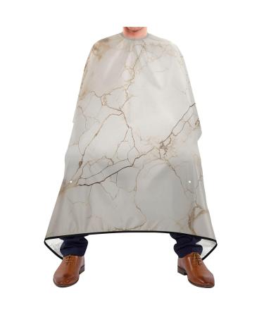 Bolaz Waterproof Barber Cape -White Marble Cheetah Haircut Bib for Men Unisex Hair Cutting Cape(8rp1a)
