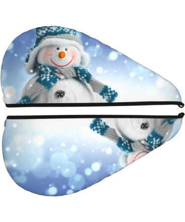 Christmas Snowman Microfiber Hair Towel - Soft Super Absorbent Coral Velvet Drying Wrap for Long Curly & Thick Hair - Buy Online on GoSupps.com