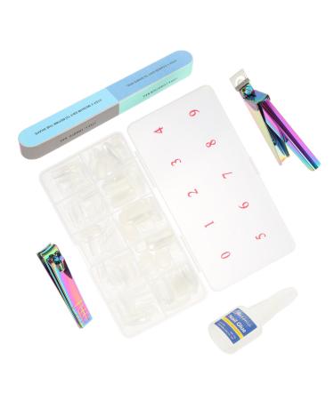 minkissy French Manicure Kit 3 Sets Nail Set Major Plastic Nail Hallow