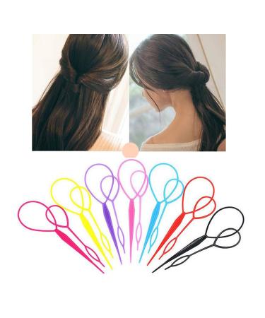 10pcs Tail Hair Styling Kit - Plastic Magic Braid Ponytail Maker Clips & Accessories | DIY Hair Styling Tools (Random Color) - Buy Online on GoSupps.com