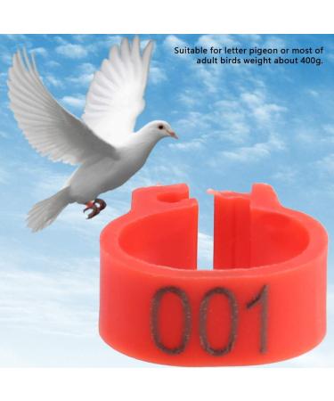 Yosoo Health Gear Pigeons Leg Bands Bird Leg Rings 100PCS 8MM 001-100 Numbered Plastic Letter Pigeons Bird Leg Bands Rings(red) - Buy Online on GoSupps.com