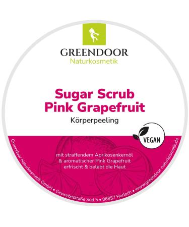 Greenendoor Pink Grapefruit Body Peeling Sugar Scrub 230g - Vegan Microplastics-Free Natural Shower Peeling for Men & Women - 1 Pack - Buy Online on GoSupps.com