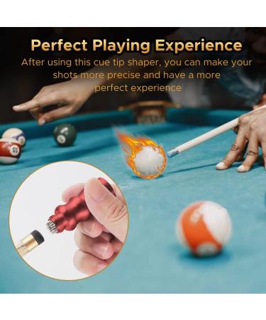 3 in 1 Cue Tip Shaper Tool for Pool Cue Tips - Red | Durable Billiards Accessories - Buy Online on GoSupps.com