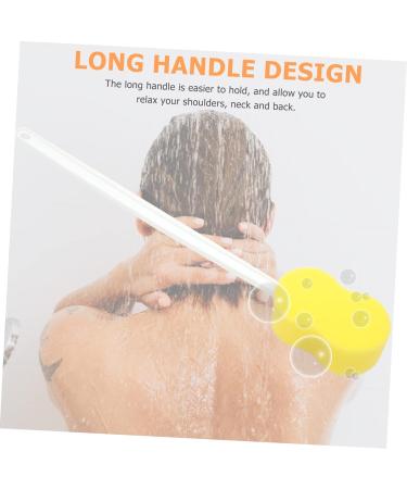 BELLIFFY Long Handle Bath Sponge Back Cleaner for Shower Loofah Exfoliating Body Scrubber Shower Brush Back Brush for Shower Sponges for Brush Handle for Shower Handled Sponge Bathing Pp - Buy Online on GoSupps.com
