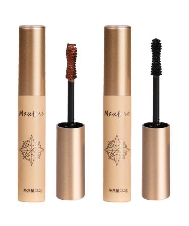 Waterproof Mascara - Extensions - Smudge-Proof Long Lash Cosmetics Smudge Proof Eye Lash Mascara for Sensitive Eyes Instantly Creates Long-Lasting Voluminous Lashes Black + Brown