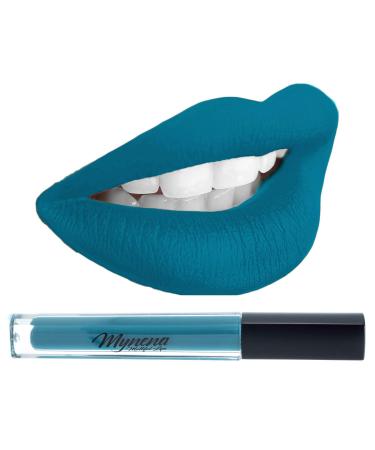 Mynena Teal Liquid Lipstick Matte Long Lasting Waterproof Lightweight No Smudge Vegan and Cruelty-Free - Ivy