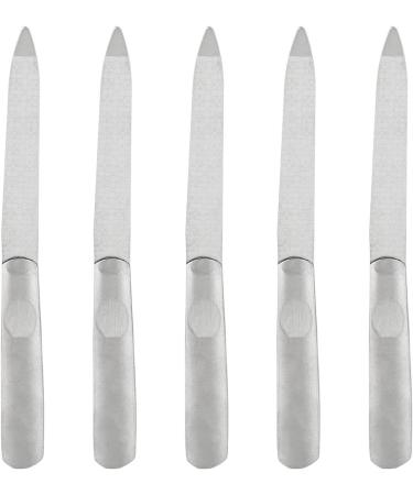 Metal Nail File Efficient 5 Piece Stainless Steel Nail File Ergonomic Design for Travel for Salon - Buy Online on GoSupps.com