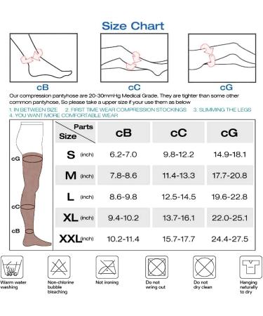 Medical Compression Tights for Varicose Veins & Edema - 20-30 mmHg Footless Opaque Gradient Compression Stockings - Beige Large - Shop Internationally - Buy Online on GoSupps.com