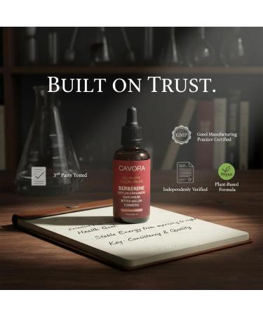 Cavora Berberine Drops - with Bitter Melon Extract Turmeric Chromium Gymnema Organic Panax Ginseng& Moringa Vegan Non-GMO - 2 Fl Oz (60 ML)(1pc) - Buy Online on GoSupps.com