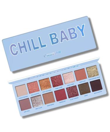 Allbesta Eyeshadow Palette 14 Colors Matte Shimmer Metallic Glitter Make-up Smoky Eyes Set