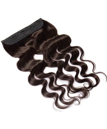 Clip In Curly Extensions - 55cm Remy Real Hair #2 Dark Brown 100g Tress with 5 Clips - Buy Online on GoSupps.com