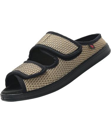 Khaki Swollen Feet Diabetic Slippers - Women/Men Indoor Outdoor Shoes - Size 5 - Buy Online on GoSupps.com