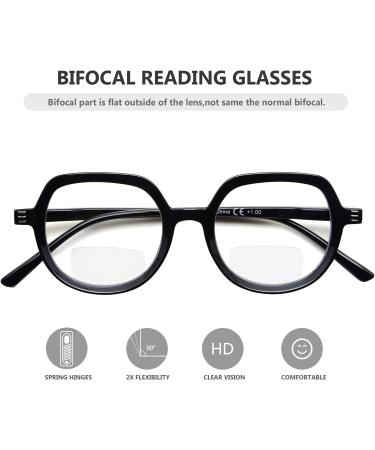 Eyekepper 4-Pack Vintage Bifocal Reading Glasses for Women - Clear Lens 2.0x Magnification Mixed Colors - Buy Online on GoSupps.com