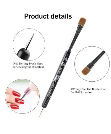 A&K L'YDIA 2 Way Acrylic French Manicure Clean-up Brush and Dotting Pen - Professional Konlisky Sable Hair Nail Art Tool - Builder Extension for UV Gel and Acrylic - 12 in 1 Count - Buy Online on GoSupps.com