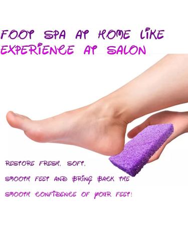 70-Piece Pedicure Exfoliator Kit: Disposable Pumice Stone, Sponge Scrubber, Callus Remover, Nail Files - Purple - Buy Online on GoSupps.com