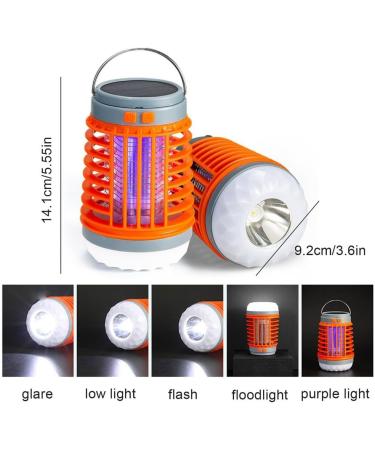 Multiplen Mosquito Zapper 2024 New Outdoor Waterproof Solar Bug Zapper Lamp Solar Bug Zapper Outdoor Solar Powered Bug Zapper Outdoor (Blue+Orange) - Buy Online on GoSupps.com