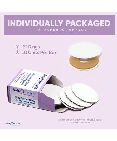 Safe n' Simple 2 Conforming Adhesive Seals - Pack of 10 | Stoma Barrier Rings for Ostomy Supplies - Buy Online on GoSupps.com