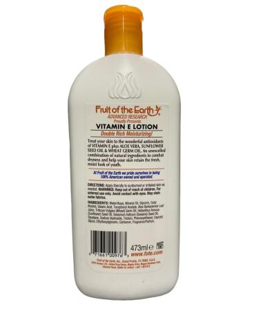 Buy Fruit Of The Earth Vitamin E Lotion 16 oz - Hydrating Skin Moisturizer | International Shipping Available - Buy Online on GoSupps.com