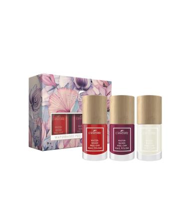 Lanature of water -based nail polish vegan - Waterbased peel -off nail polish - two colors set including top coat - Classic Red Colors - Buy Online on GoSupps.com
