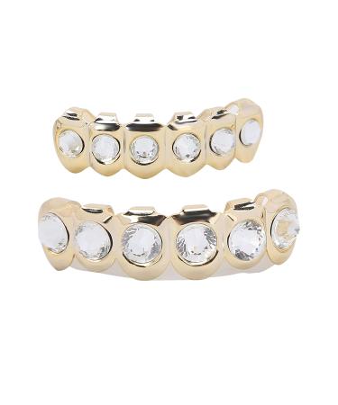 Shop Hip Hop False Teeth Set - Gold & Silver Rapper Accessories for Halloween & Festivals - Upper & Lower Teeth Decoration - Buy Online on GoSupps.com