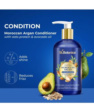 StBotanica Moroccan Argan Hair Shampoo & Conditioner Set - Nourishing 300ml for Healthier Hair - International Shipping Available - Buy Online on GoSupps.com