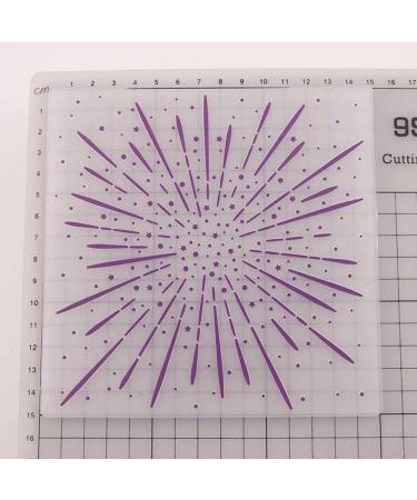 Fireworks Line Plastic Template Embossing Folder - 5.9 x 5.9 Inches for Scrapbooking & Card Making | Christmas Album Decor - EM141 - Buy Online on GoSupps.com