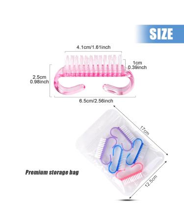 Buy Hanyousheng Nail Brush Set - 5 PCs Hand Washing & Dust Remover Brushes with Handle | Ideal for Beauty & Nail Cleaning (3 Colors) - Buy Online on GoSupps.com