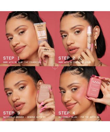 NYX PROFESSIONAL MAKEUP - Blush en Poudre enrichi en beurre de mangue beurre d'amande & beure de karit - Texture Fondante - Formule Vegan - Buttermelt Blush Teinte : Getting Butta - Buy Online on GoSupps.com