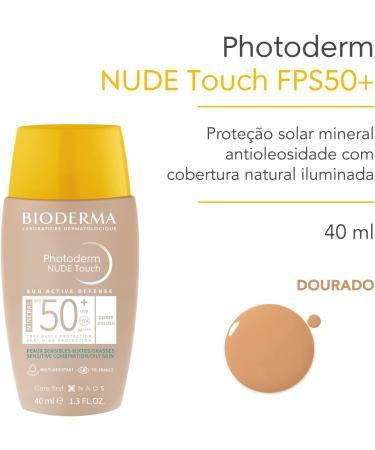 Bioderma Photoderm Nude Touch SPF50+ 40ml - Golden - Buy Online on GoSupps.com