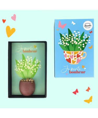 CHOCOLATE MAY 1st of the valley with chocolate jar 3D - LUCKY MUGUET IN CHOCOLATE