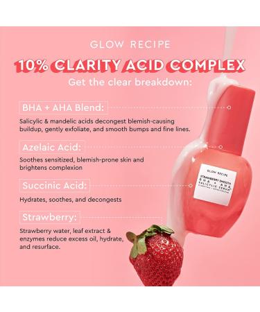 Strawberry Smooth AHA BHA Salicylic Acid Serum - Daily Hyaluronic Acid Serum - 30ml - Buy Online on GoSupps.com