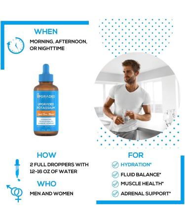 Upgraded Formulas Liquid Nano Potassium Supplement - Hydration, Muscle Health, Adrenal Support - Vegan & Paleo Friendly (4 fl oz) - Buy Online on GoSupps.com