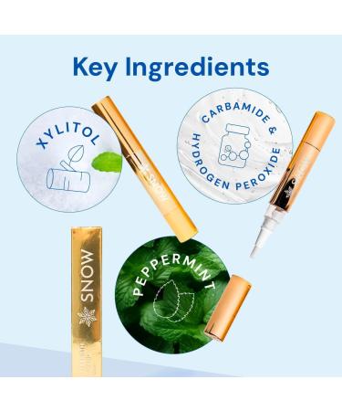 Snow Extra-Strength Teeth Whitening Serum - Effective Tooth Whitener Pen for Stain Removal & Whiter Teeth - 2 Pack with Carbamide & Hydrogen Peroxide - Buy Online on GoSupps.com