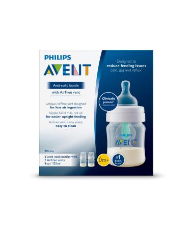 Philips AVENT Anti-Colic Baby Bottle 4oz 2pk SCF400/24 Clear - Buy Online on GoSupps.com